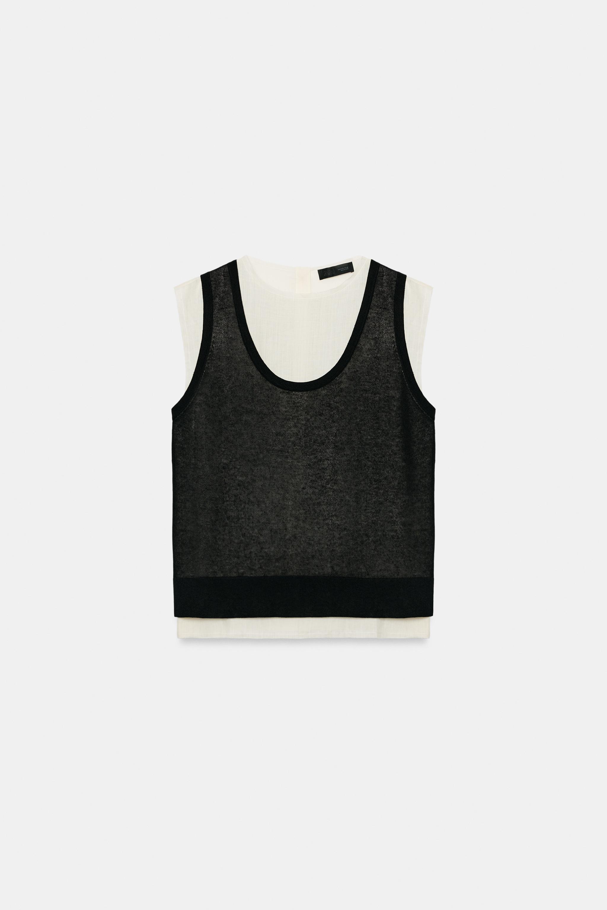 COMBINATION KNIT TOP